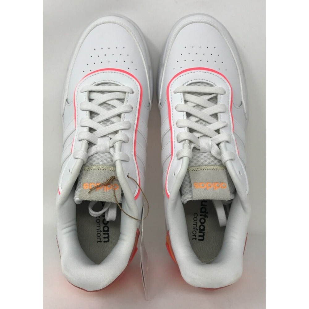 Adidas Postmove SE White/Acid Red Leather Sneakers Women's Sz 7.5 EUC w/Tags - Picture 4 of 9
